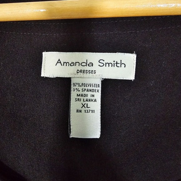 Amanda Smith Dress Womens XL Black Sleeveless Maxi Pocket Modest Y2K Retro - Picture 5 of 10